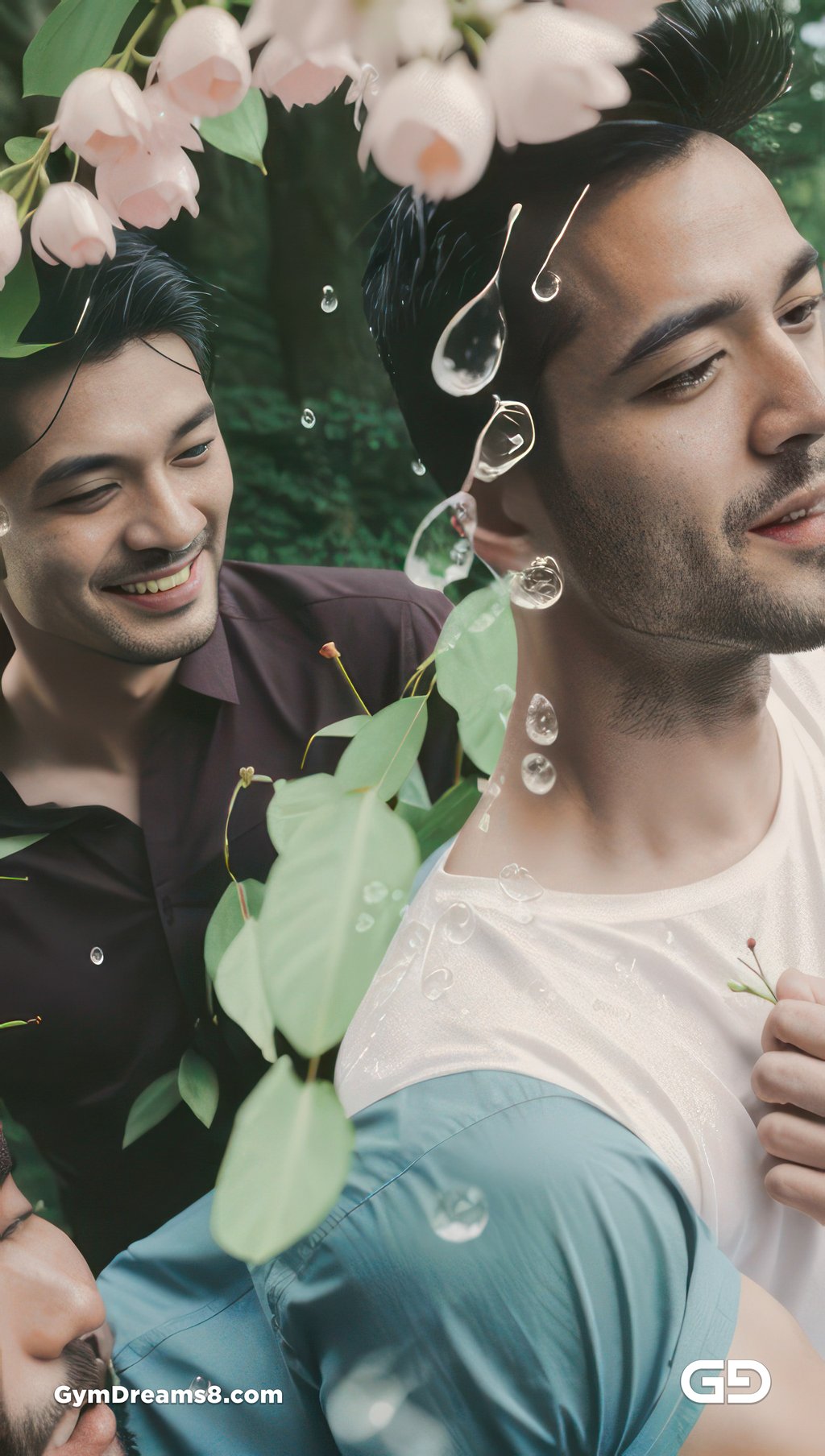 Kiss, like flower, like water.