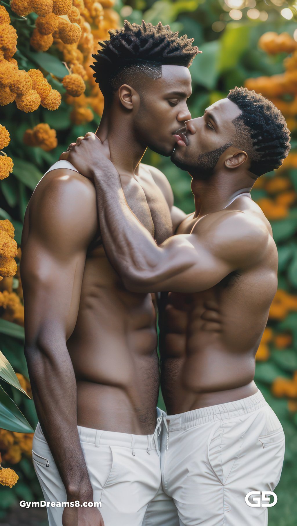 Kiss, like flower, like water.