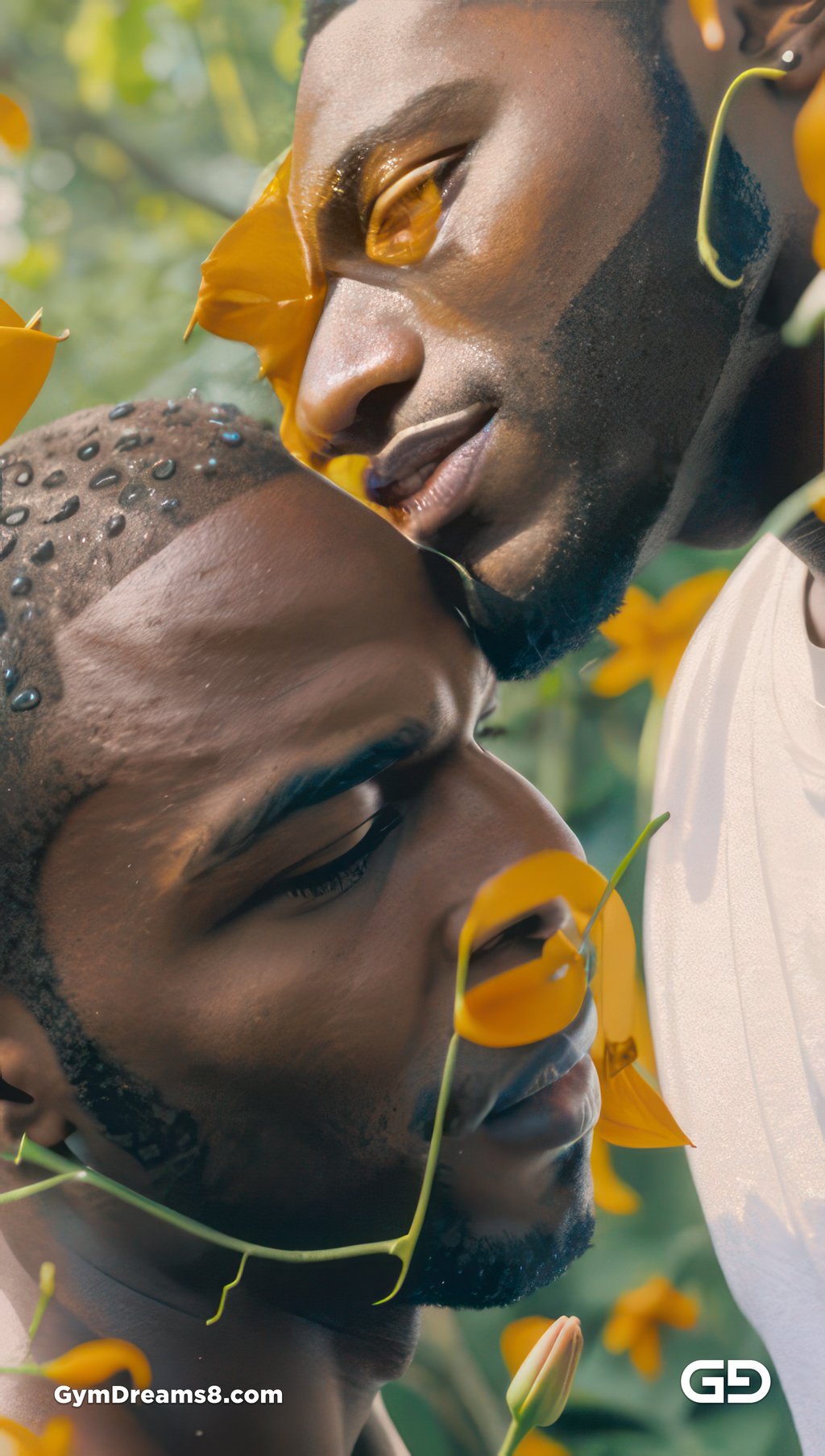 Kiss, like flower, like water.