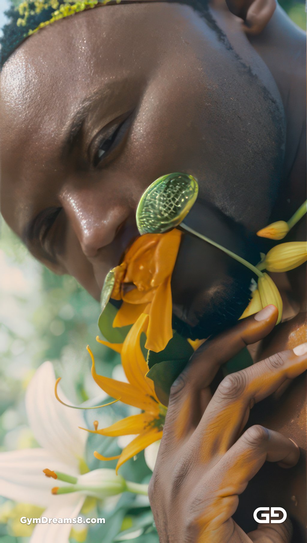 Kiss, like flower, like water.