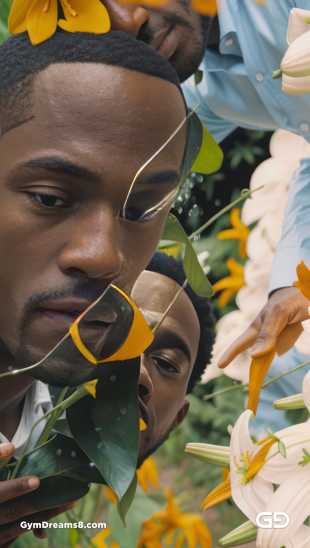 Kiss, like flower, like water.