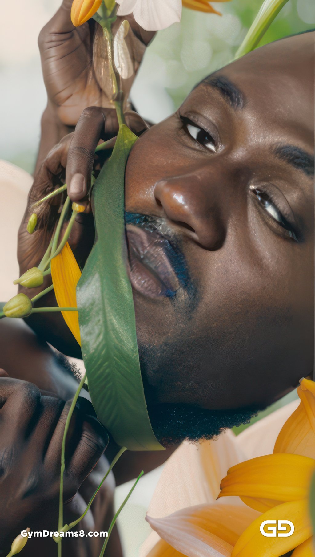 Kiss, like flower, like water.