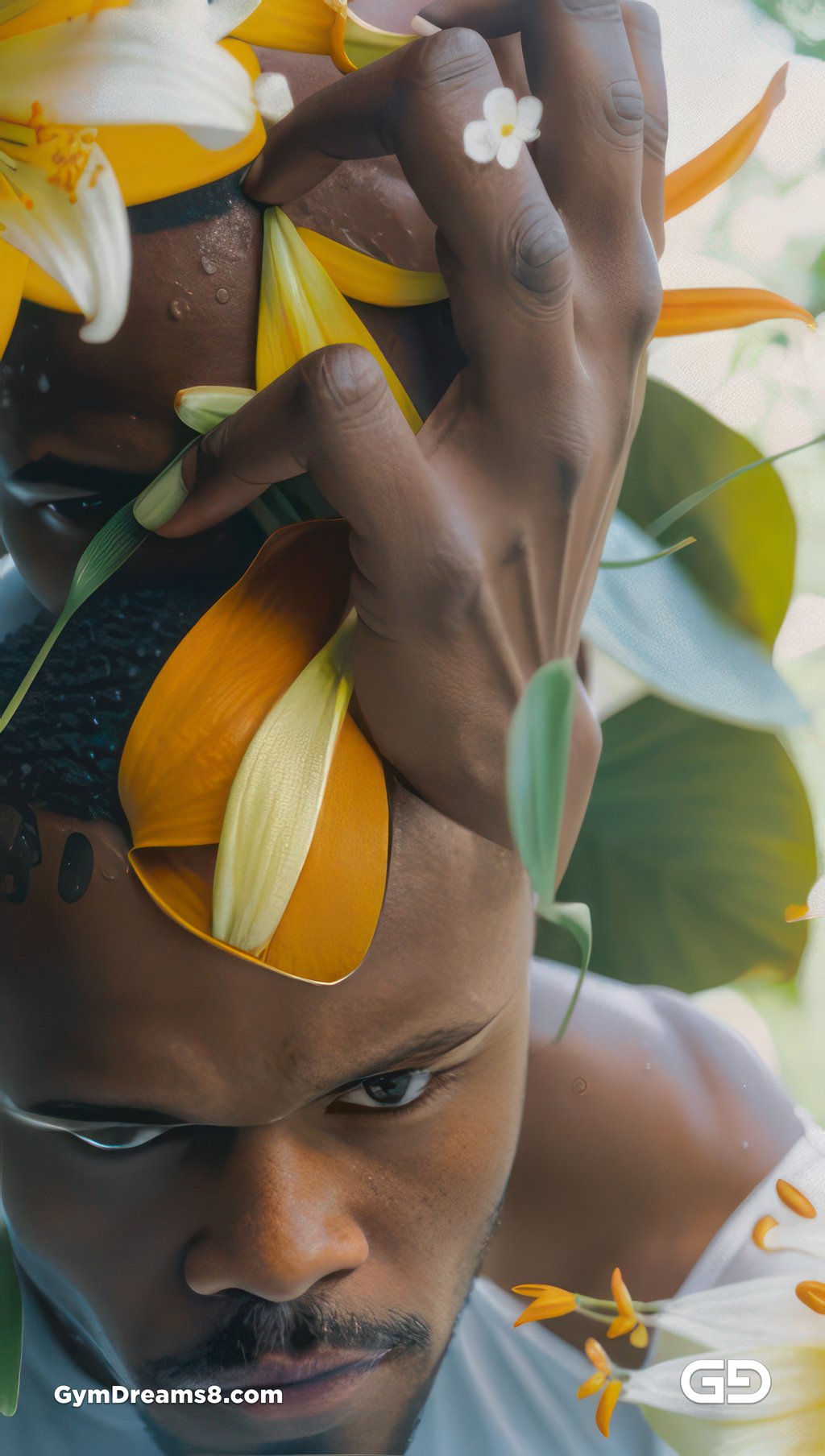 Kiss, like flower, like water.