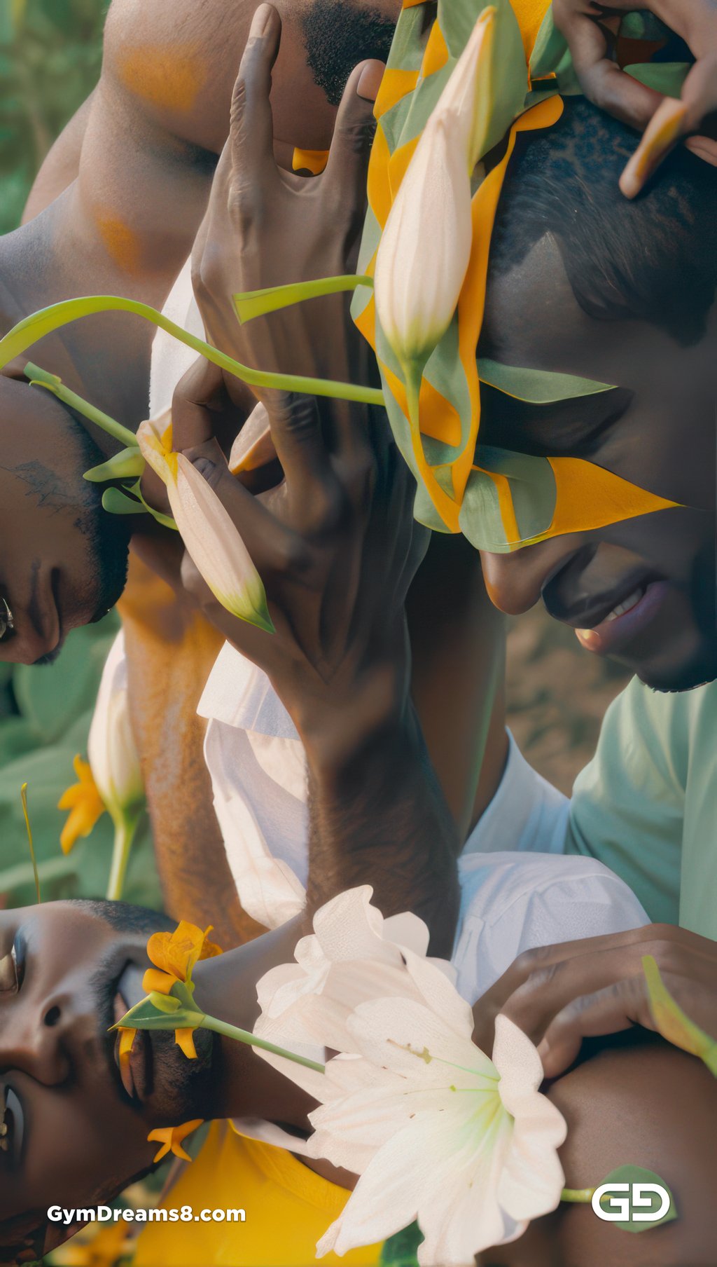 Kiss, like flower, like water.