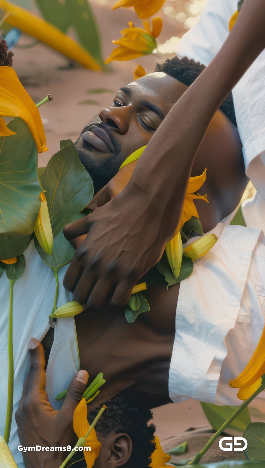 Kiss, like flower, like water.