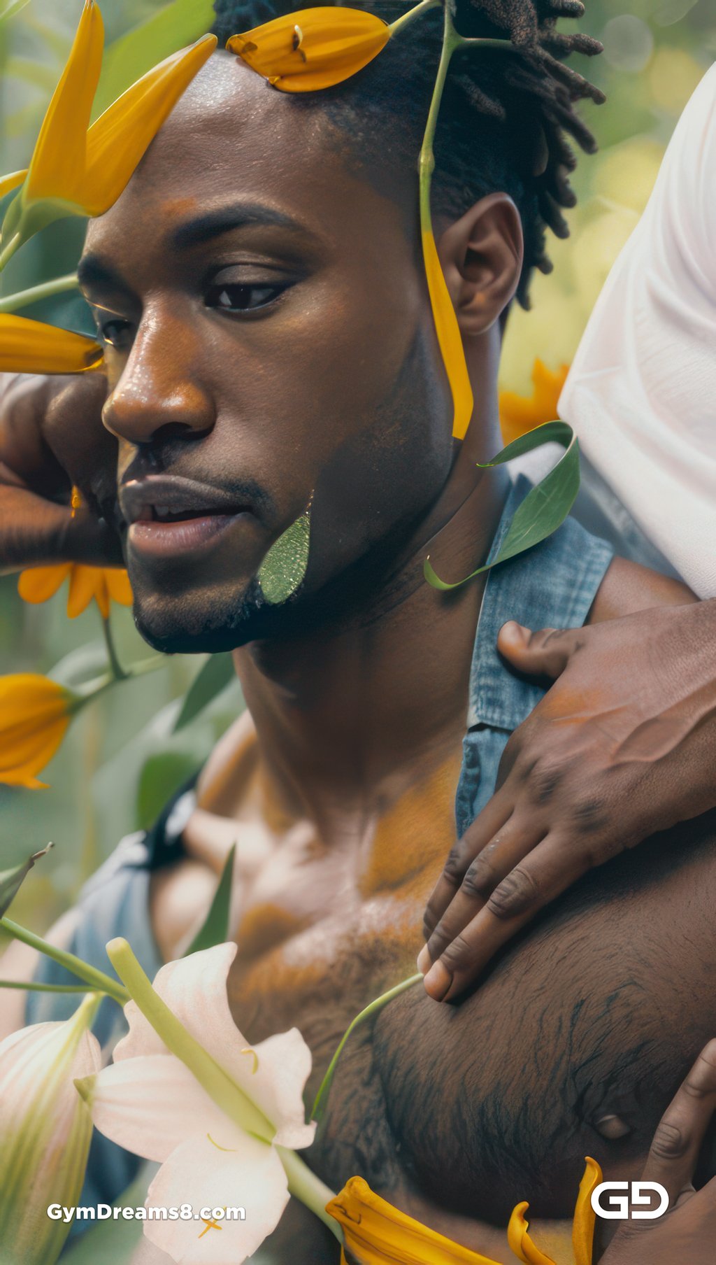 Kiss, like flower, like water.