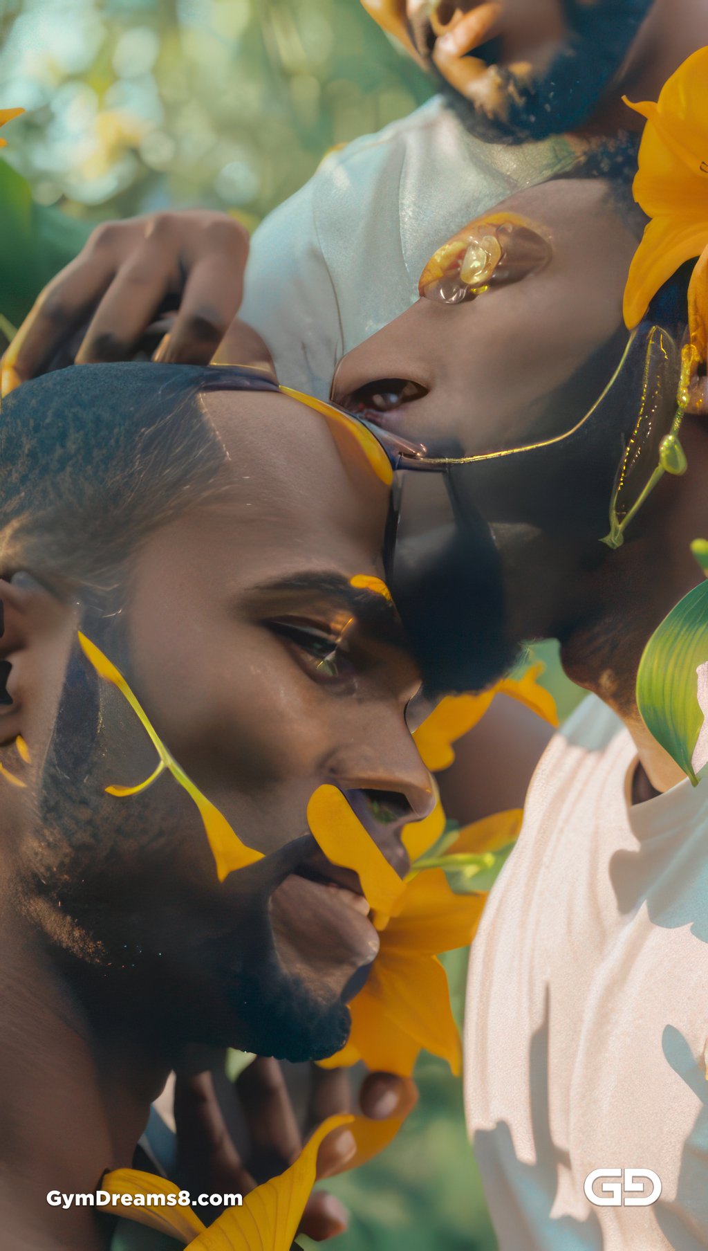 Kiss, like flower, like water.