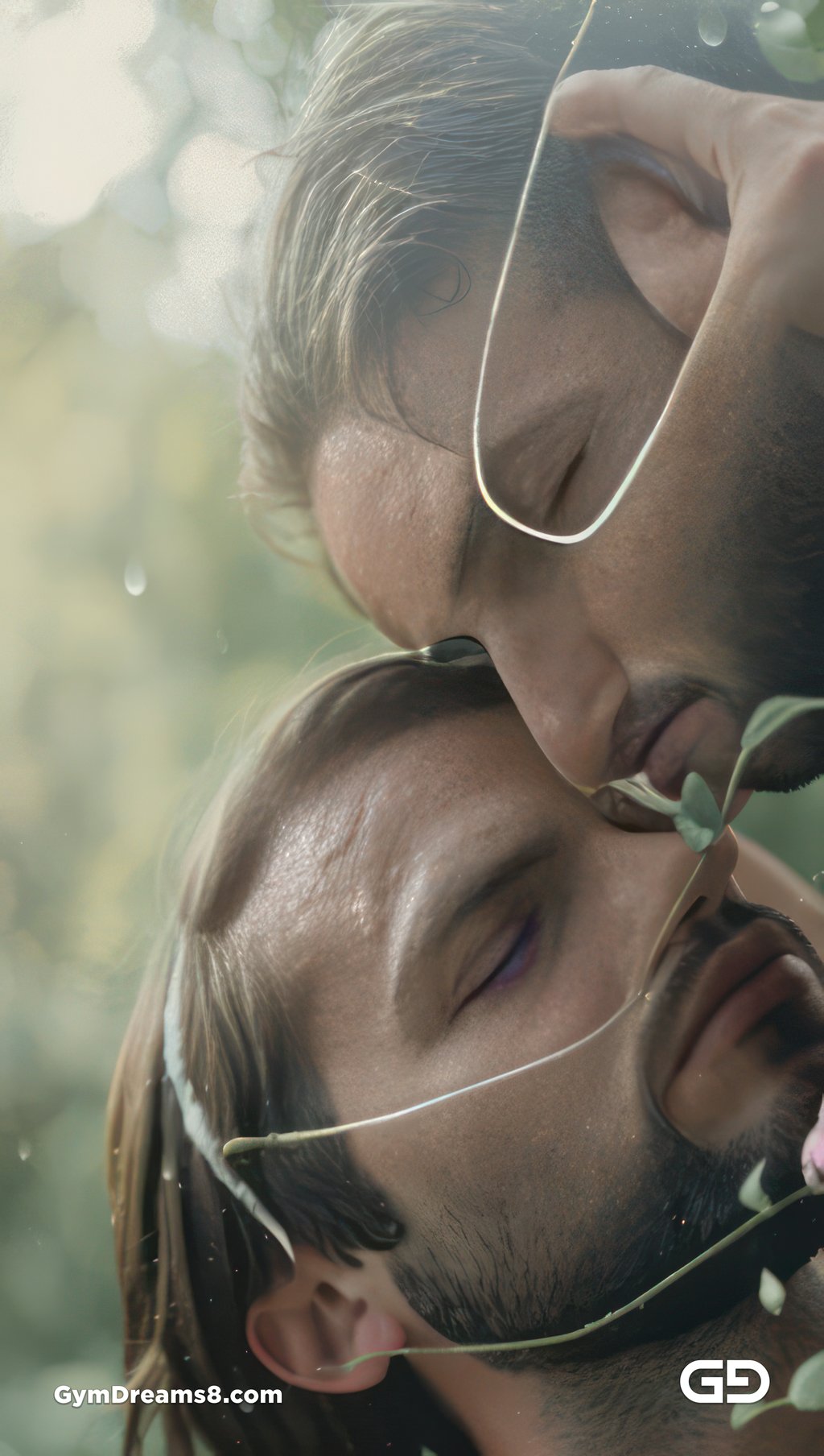 Kiss, like flower, like water.