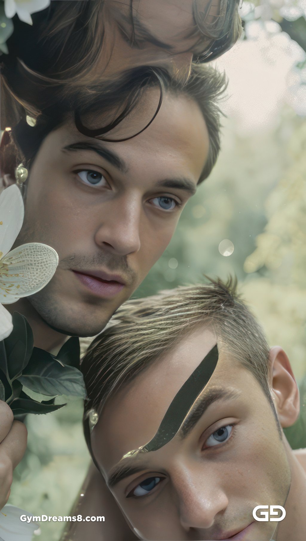 Kiss, like flower, like water.