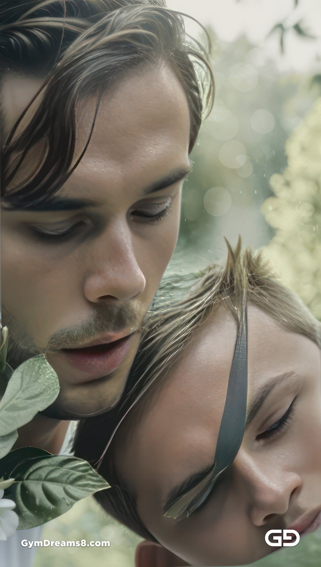 Kiss, like flower, like water.