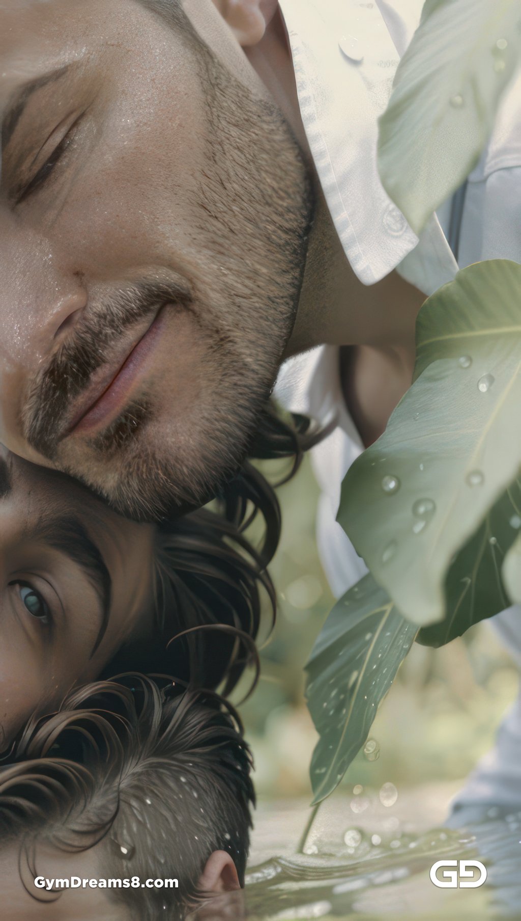 Kiss, like flower, like water.