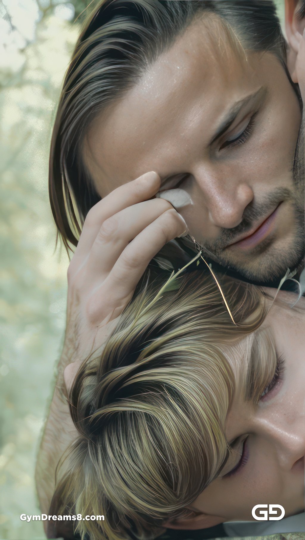 Kiss, like flower, like water.