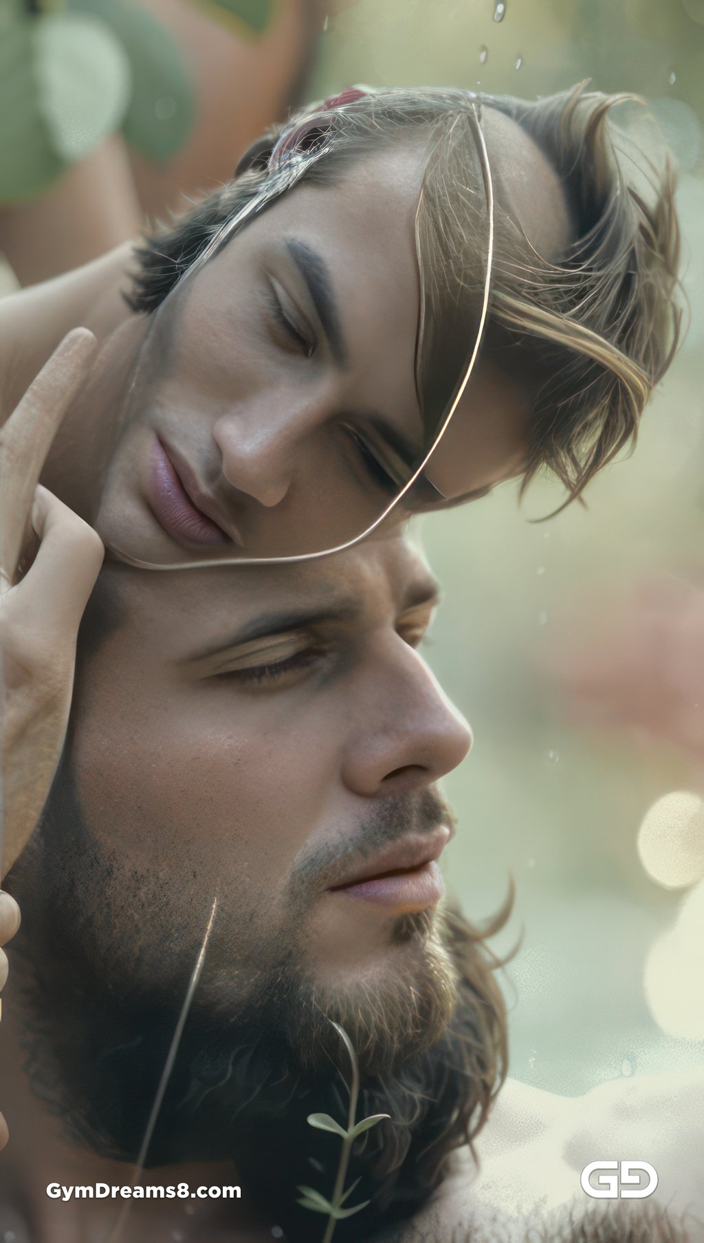 Kiss, like flower, like water.