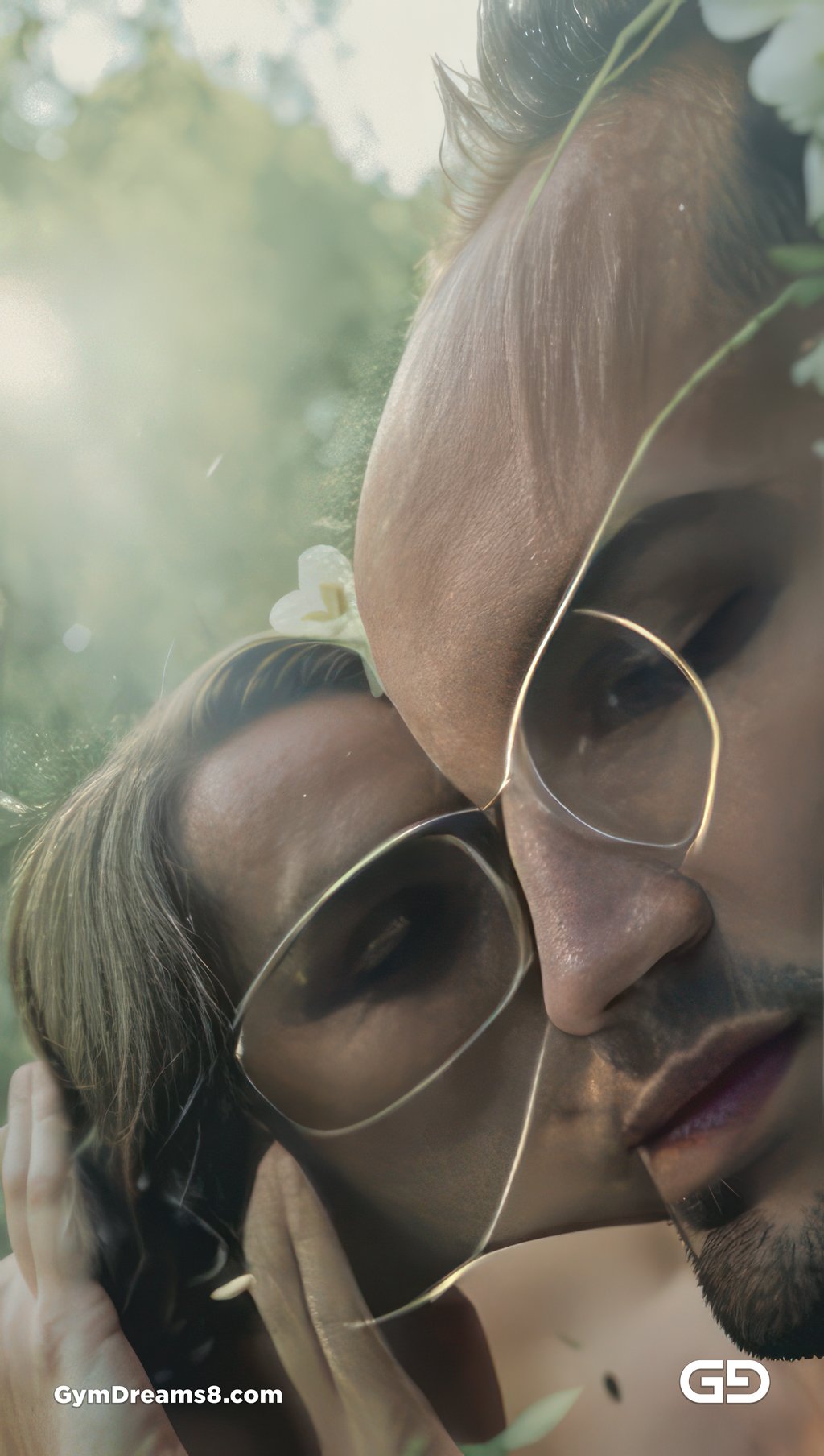 Kiss, like flower, like water.