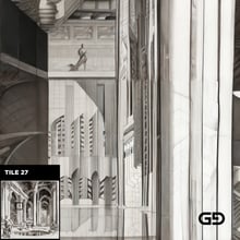 Architecture and Male Figures. Rendered with Stable Diffusion and SDXL.