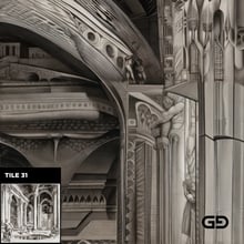 Architecture and Male Figures. Rendered with Stable Diffusion and SDXL.