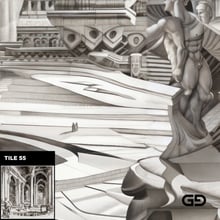 Architecture and Male Figures. Rendered with Stable Diffusion and SDXL.