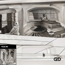 Architecture and Male Figures. Rendered with Stable Diffusion and SDXL.