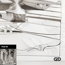 Architecture and Male Figures. Rendered with Stable Diffusion and SDXL.