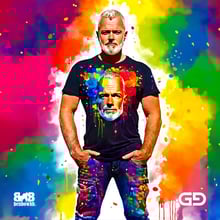 Benbowhh, Rainbow, Flowers, Abstract Expressionism