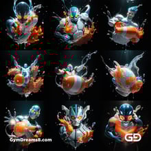 Bubble 5. Underwater Superhero. Teal, Orange, Black, and White. Made with Midjourney, Stable Diffusion, and Airfuck’s Wild Mix.