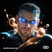 Bubble 5. Underwater Superhero. Teal, Orange, Black, and White. Made with Midjourney, Stable Diffusion, and Airfuck’s Wild Mix.