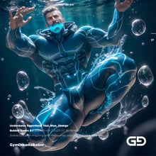 Underwater Superhero. Teal, Blue, Orange Accent. Midjourney, Stable Diffusion, and Airfuck’s Wild Mix.