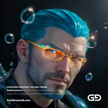 Underwater Superhero. Teal, Blue, Orange Accent. Midjourney, Stable Diffusion, and Airfuck’s Wild Mix.