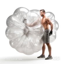 Bubble Armor. Transparent plastic outer shell, with Midjourney v5