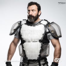 Bubble Armor. Transparent plastic outer shell, with Midjourney v5