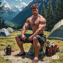 Camping. Multipass, SDXL to Airfuck’s Brute Mix, Stable Diffusion.