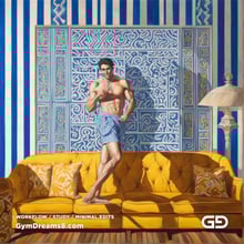 Yellow Chair Variations, after The Chair No. 2 by Elias Avramidis, 2023. Paintings of a man and a yellow chair. Rendered with Stable Diffusion and SDXL.