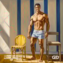 Yellow Chair Variations, after The Chair No. 2 by Elias Avramidis, 2023. Paintings of a man and a yellow chair. Rendered with Stable Diffusion and SDXL.