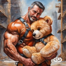 Construction Dad + Teddy Bear