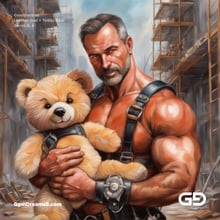 Construction Dad + Teddy Bear