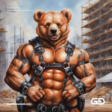 Construction Dad + Teddy Bear