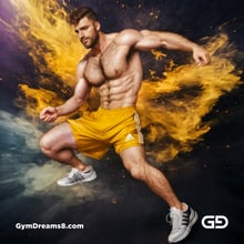 Dance / Run. Photorealistic paintings of men running, Stable Diffusion with Virile Reality