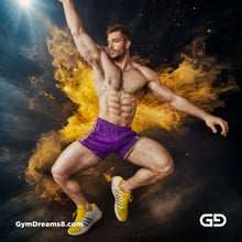 Dance / Run. Photorealistic paintings of men running, Stable Diffusion with Virile Reality