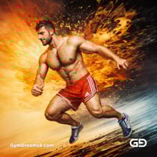 Dance / Run. Photorealistic paintings of men running, Stable Diffusion with Virile Reality