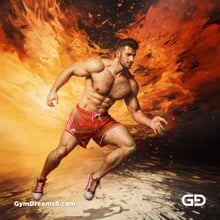 Dance / Run. Photorealistic paintings of men running, Stable Diffusion with Virile Reality