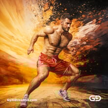 Dance / Run. Photorealistic paintings of men running, Stable Diffusion with Virile Reality