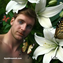 White Lilies and Butterflies. Portrait of a man in a field of white lilies. Stable Diffusion, Deforum, Virile Reality v3 Beta 3.