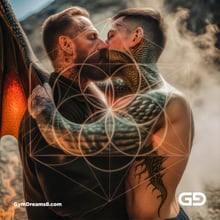 Kiss of the Dragons, Seed of Life, Sacred Geometry series. Stable Diffusion, SDXL, control nets.