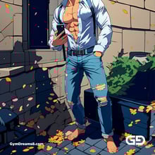 Taking a selfie in Paris, Anime Style. After Feet45Paris @alpha_lomaxx.