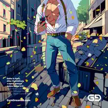 Taking a selfie in Paris, Anime Style. After Feet45Paris @alpha_lomaxx.