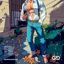 Taking a selfie in Paris, Anime Style. After Feet45Paris @alpha_lomaxx.