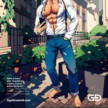 Taking a selfie in Paris, Anime Style. After Feet45Paris @alpha_lomaxx.