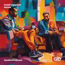 r/gayaiart Banner. Stable Diffusion with SDXL