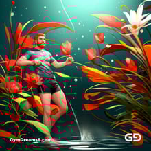 Ginger Flowers. Young men with ginger beard in a field of flowers, with Stable Diffusion and Virile Fantasy.