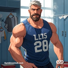 Jocks - Locker Room Chronicles. Players from the Rugby team hang out after practice. Rendered with Virile Animation.